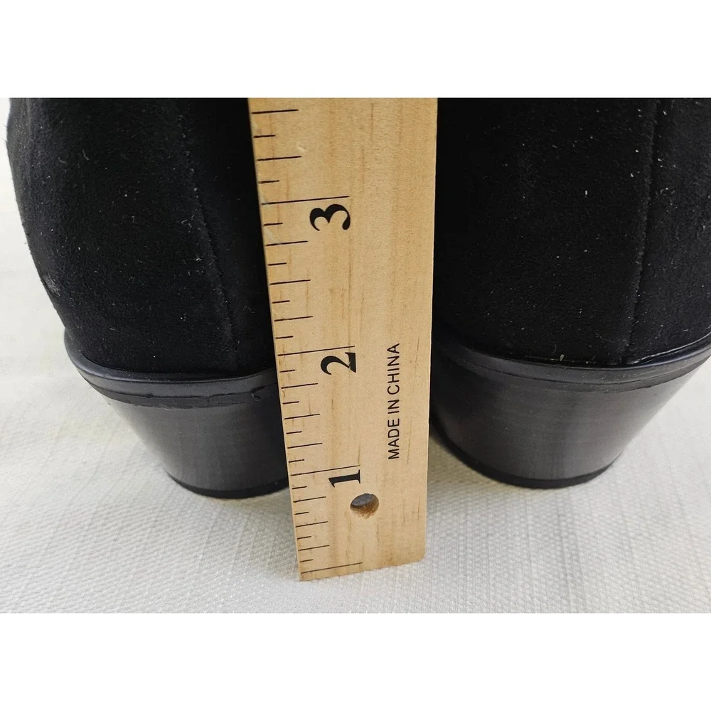 Universal Thread Loraine Ankle Boots Black Womens Size 10 Pointed Toe Block Heel